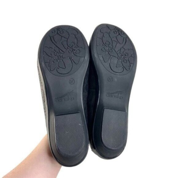 Dansko Black Silver Metallic Olivia Leopard Slip On Shoes - Picture 7 of 7